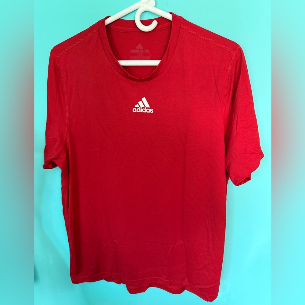 NWT Men’s Adidas Creator SS Red Short Sleeve Crew Neck Shirt Size Large
